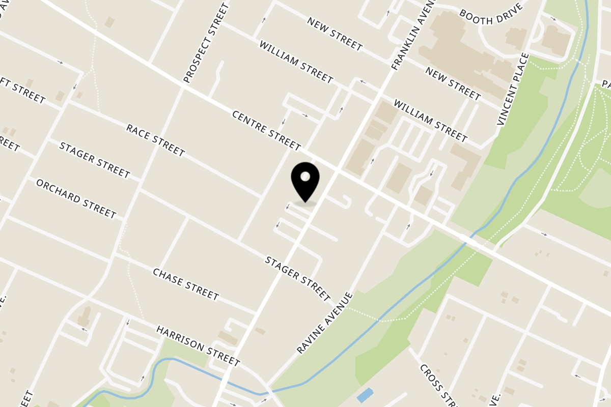 Map showing the location of Glaze Donuts Nutley on 187 Franklin Ave in Nutley